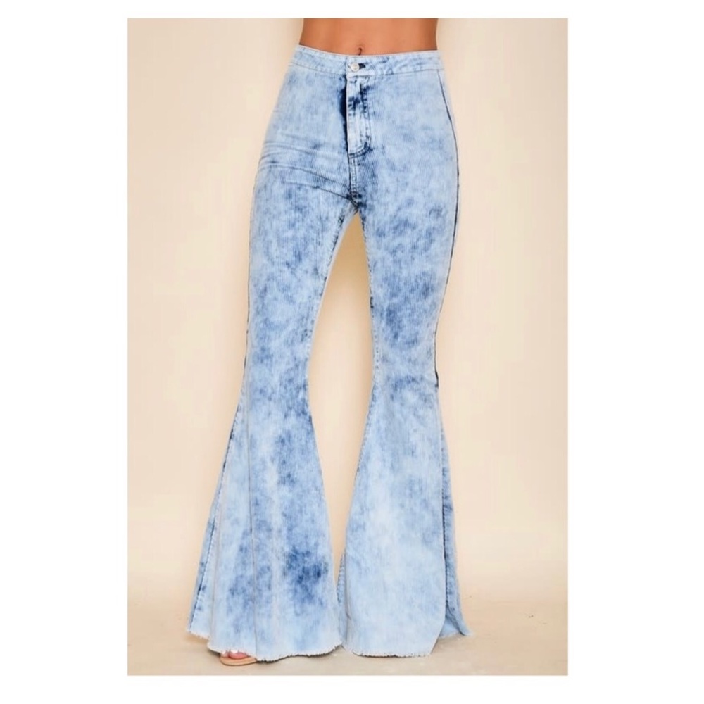 Acid Wash Corduroy Bell Bottoms (S)